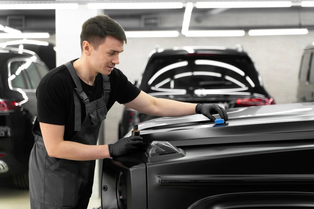 High-end custom vehicle wrap installation