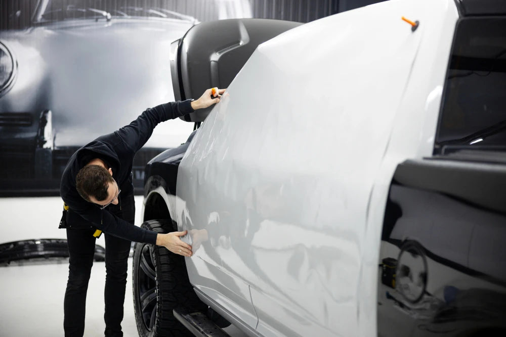 High-quality vinyl wrap installation