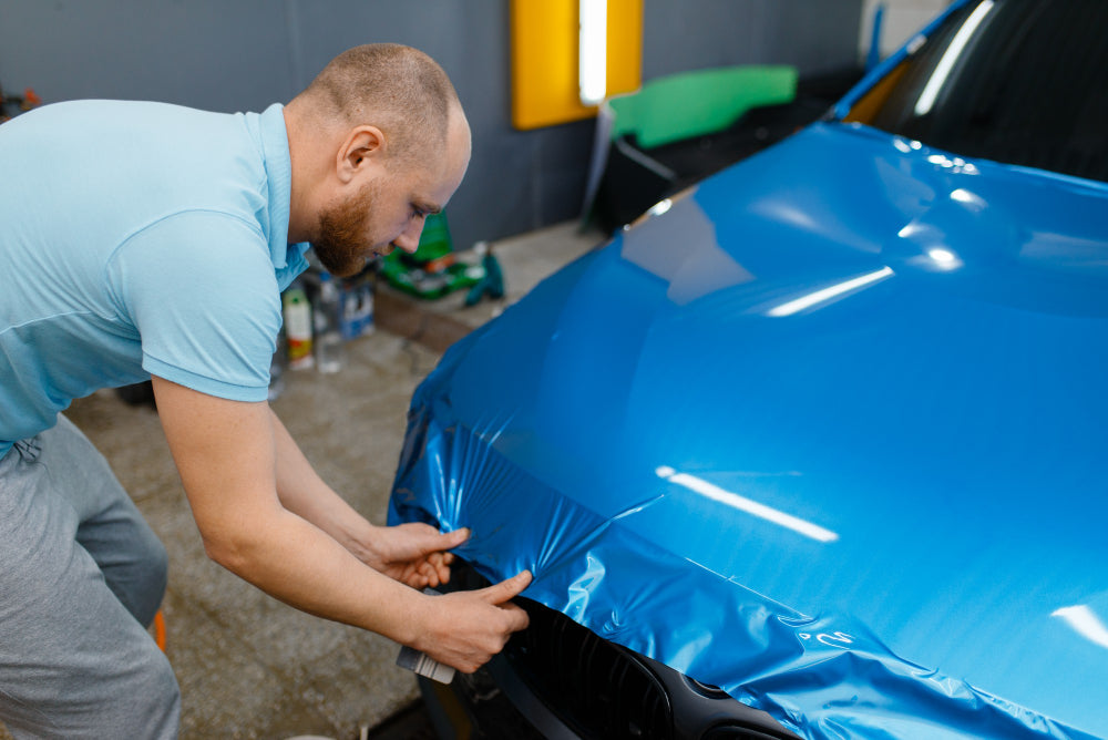 High-quality car wrap installation