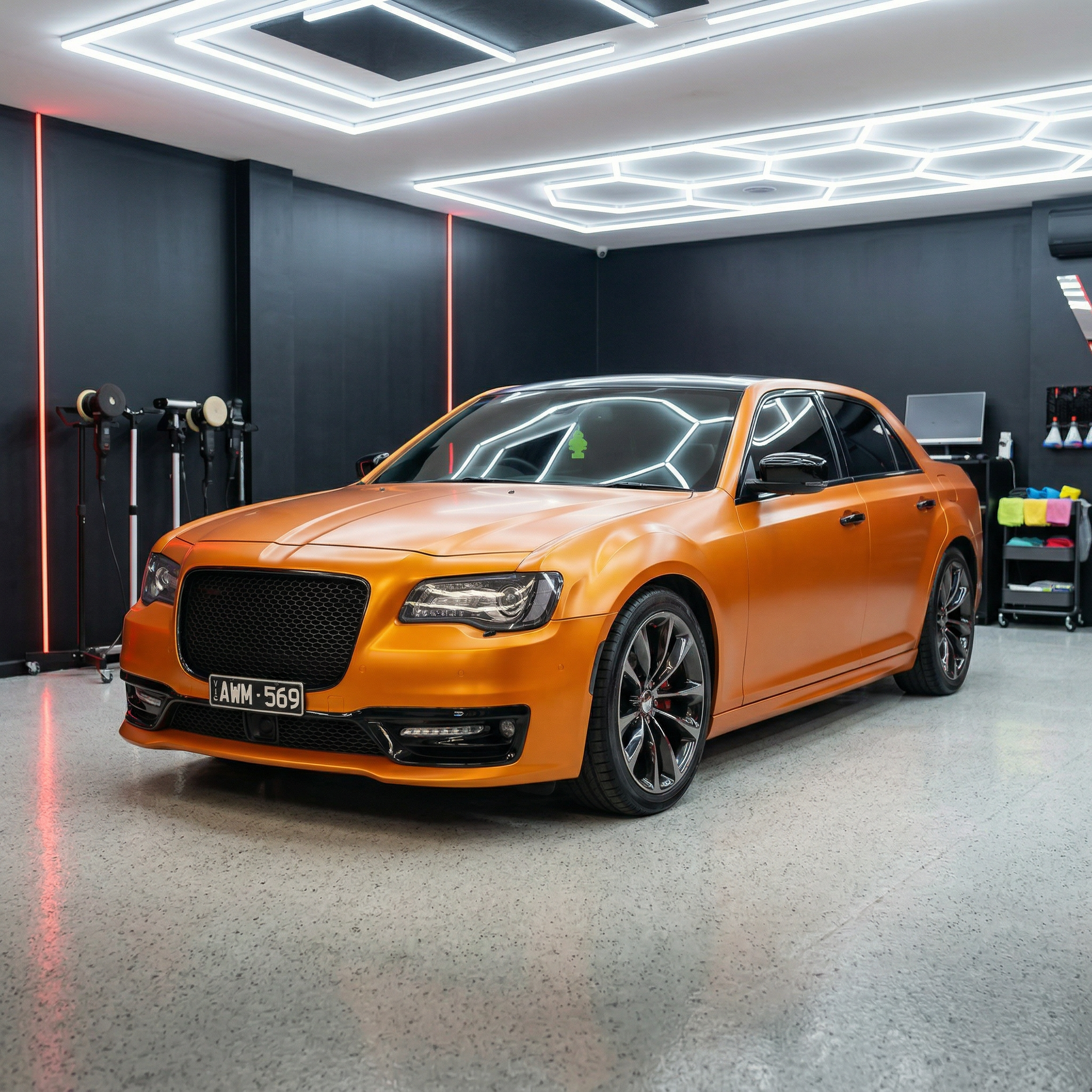 Orange car wrap